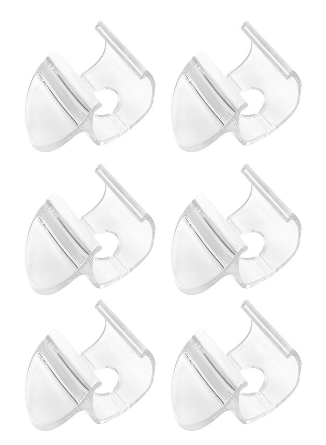 Risbay Blind Cordless Handles,Cordless Honeycomb Shade Lift Handles Blind Pulls Replacement Parts Clear Cellular Honeycomb Handle Hooks,Roller Shade Lift Handle, 6 Pcs - Image 1